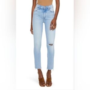 Mother The Dazzler Ripped Ankle Fray Hopeless Romantic Jeans Size 28